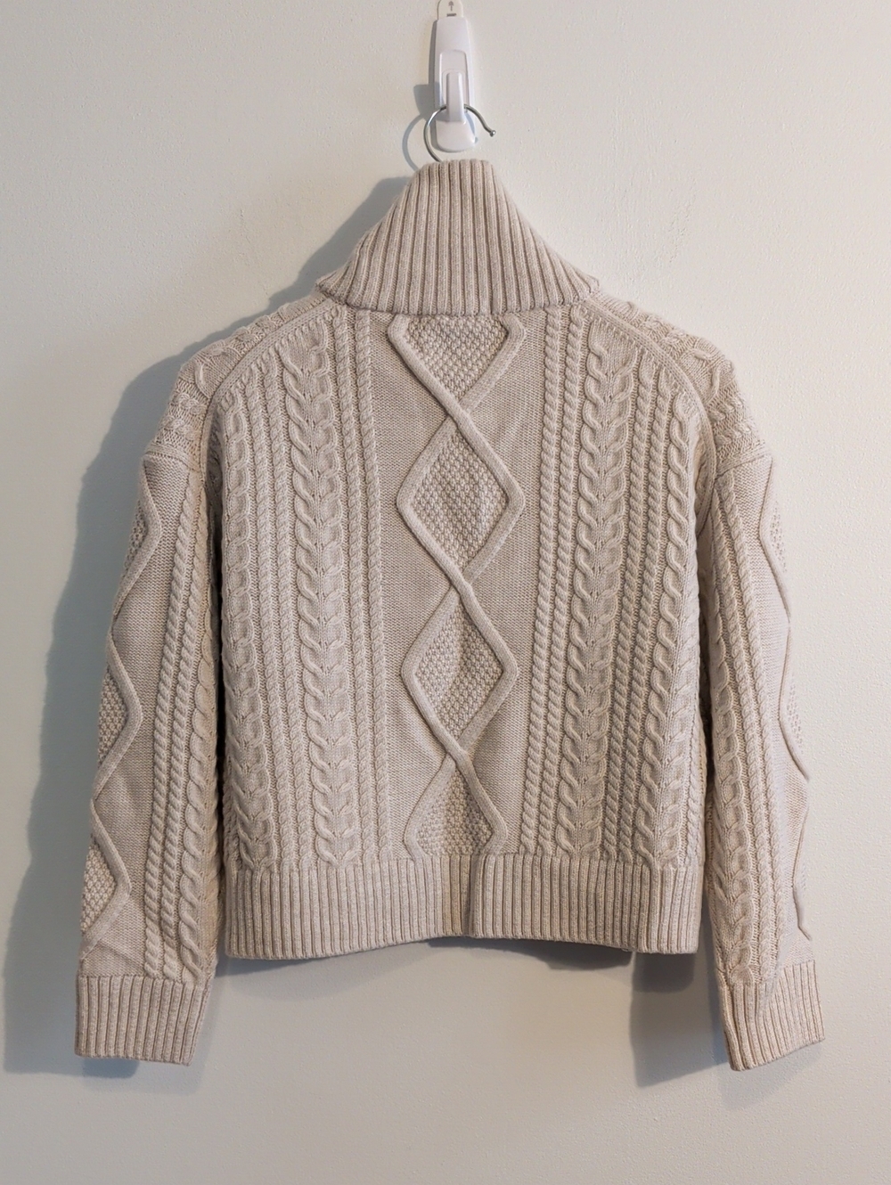 ARITZIA hi-hip turtleneck in heather light bone - size xs - Picture 10 of 12